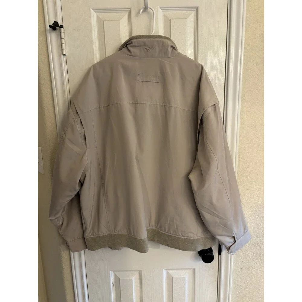 Dockers Stain Defender Men’s Jacket Tan Full Zip Lightweight 2XL